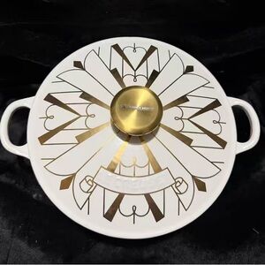 Le Creuset Orange Box with Black and White Design